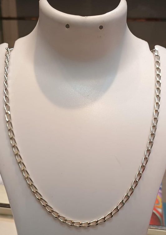 Fancy Curb Silver Chain