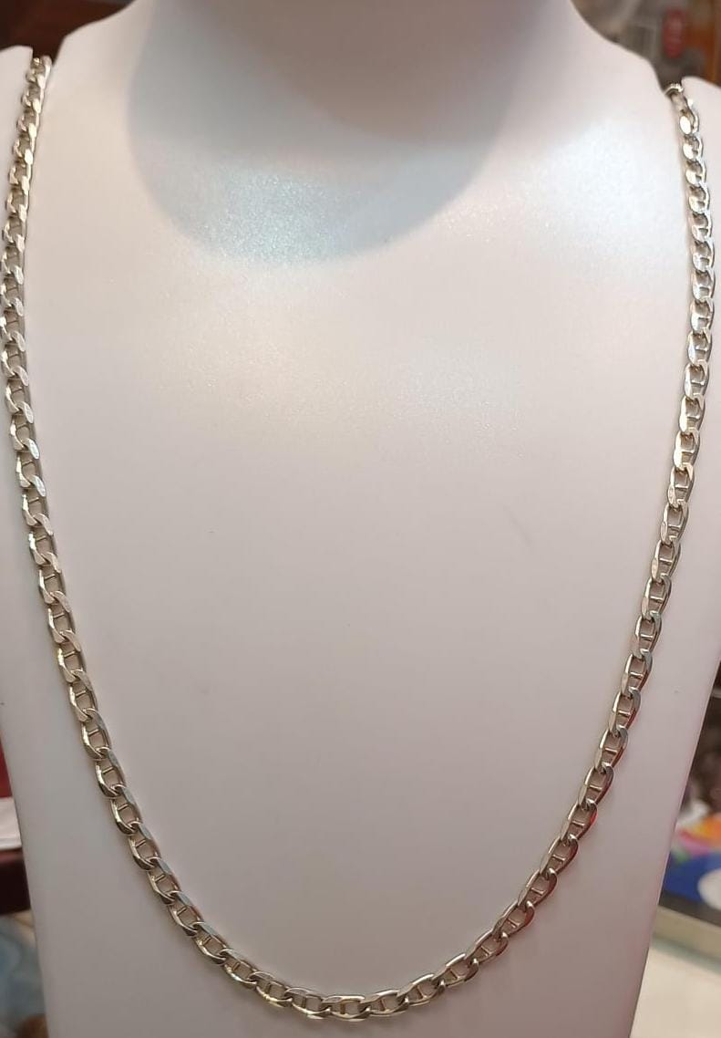 Fancy Curb Silver Chain