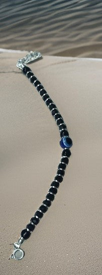 Evil Eye Black Bead Bracelet