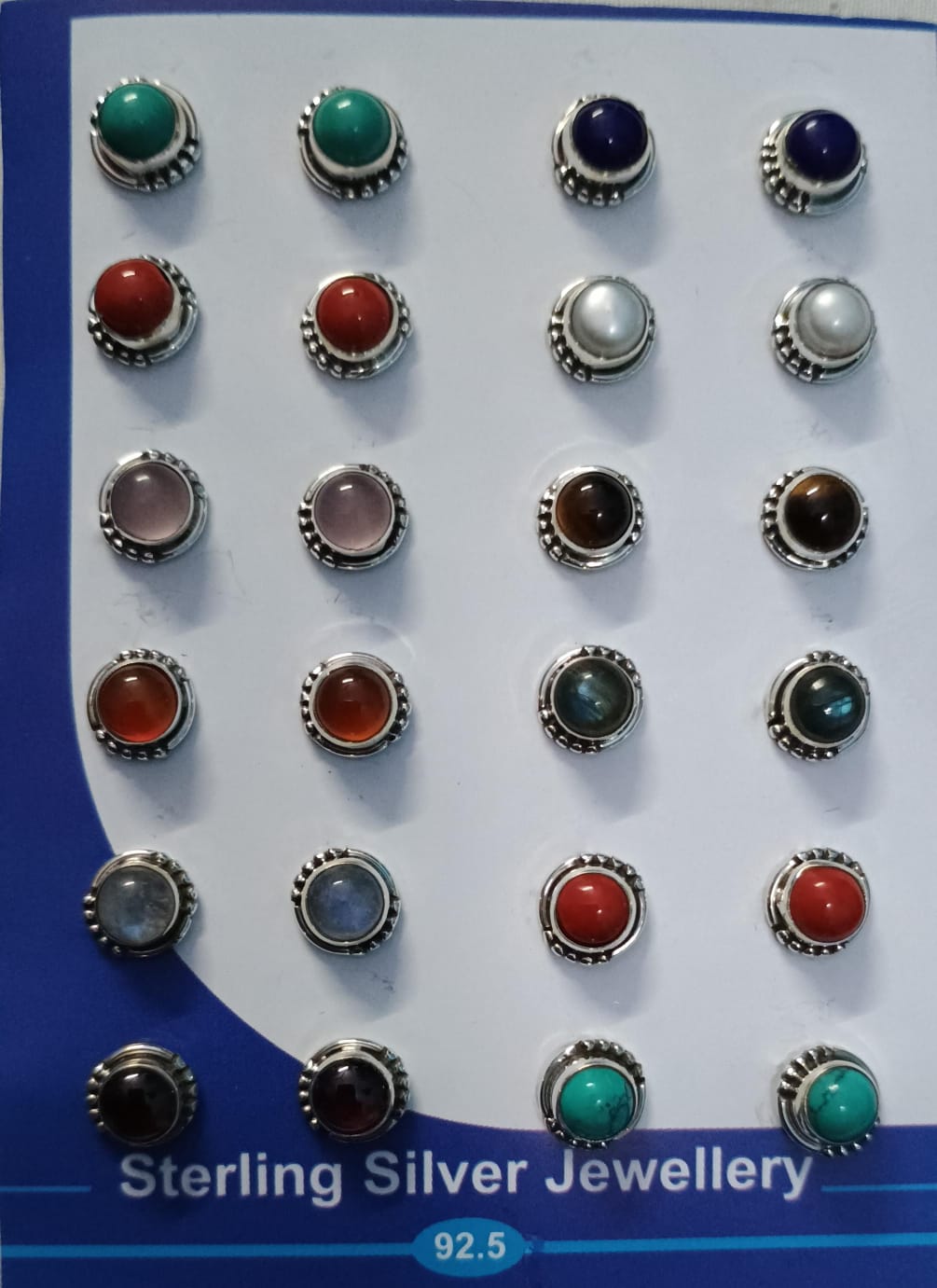 Colored Earrings Studs (Price Of Single Pair)