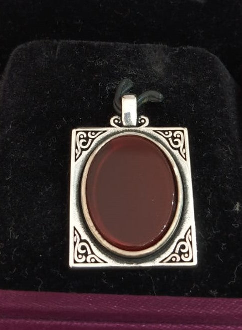 Dyed Ruby Gents Pendant