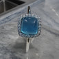 Dyed Aquamarine Ring