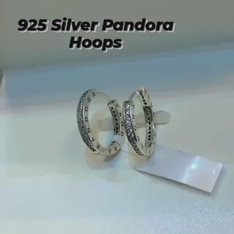 Silver Pandora Hoops